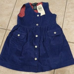 Ralph Lauren girls purple corduroy dress is 6-12 m